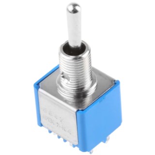 APEM Toggle Switch Panel Mount On-Off-On DPDT 4A 30V DC 250V AC Brass Actuator 5647A