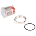 APEM AV Series Illuminated Push Button Switch, Momentary, 19.2 mm Cutout, SPST, Red LED, IP65, 250 V ac AV09C7L3D9406K