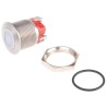 APEM AV Series Illuminated Push Button Switch, Momentary, 19.2 mm Cutout, SPST, Red LED, IP65, 250 V ac AV09C7L3D9406K