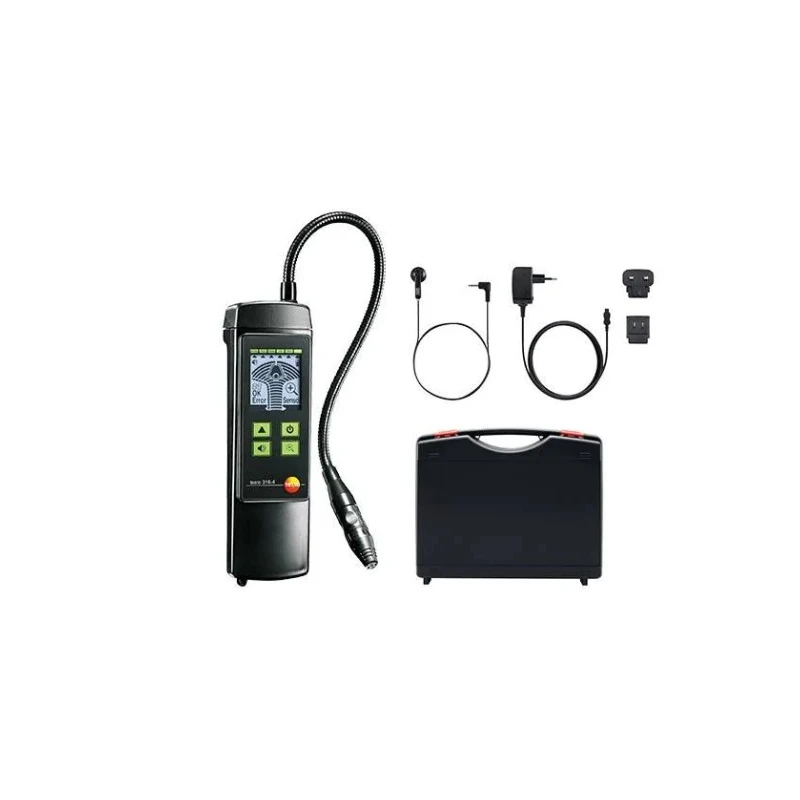 Testo Handheld Refrigerant Leak Detector with Audible Alarm, Rechargeable NiMH Battery, 190x57x42mm 0563 3164
