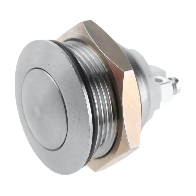 APEM AV Series Silver Dome Momentary Push Button Switch Panel Mount 22.2 mm Cutout SPST IP65 48V DC AV021003C940K