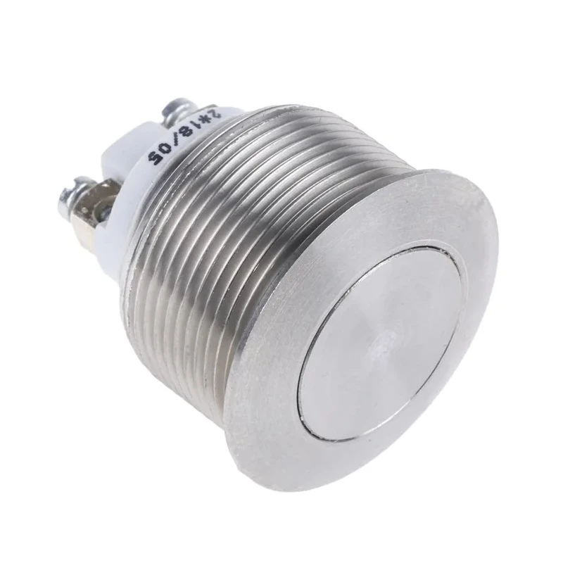 APEM AV Series Panel Mount Momentary Push Button Switch silver actuator 22.2 mm Cutout SPST IP65 48 V dc AV031003C940K