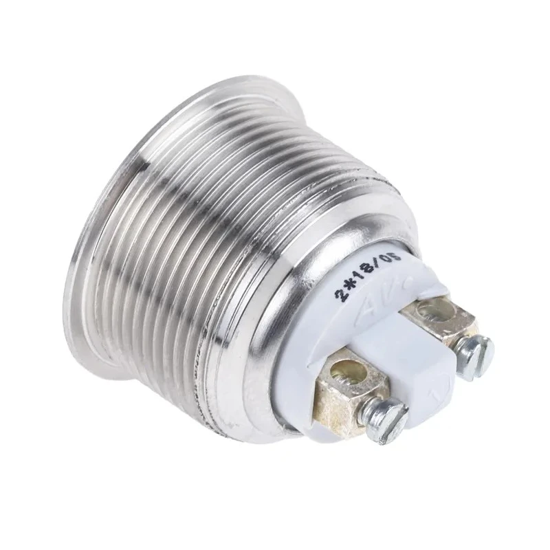 APEM AV Series Panel Mount Momentary Push Button Switch silver actuator 22.2 mm Cutout SPST IP65 48 V dc AV031003C940K