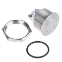 APEM AV Series Panel Mount Momentary Push Button Switch silver actuator 22.2 mm Cutout SPST IP65 48 V dc AV031003C940K