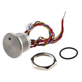 APEM Illuminated Piezo Switch, SPST Contact, IP68 Wire Terminal, Operating -40°C to 75°C 