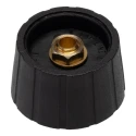 Sifam Potentiometer Knob 29.5 mm Diameter Black Nylon Matt Finish Circular Shaft 6.35 mm S290250-BLK