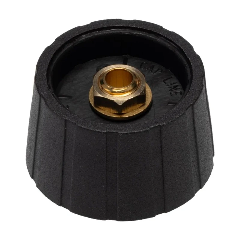 Sifam Potentiometer Knob 29.5 mm Diameter Black Nylon Matt Finish Circular Shaft 6.35 mm S290250-BLK