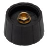 Sifam Potentiometer Knob 29.5 mm Diameter Black Nylon Matt Finish Circular Shaft 6.35 mm S290250-BLK