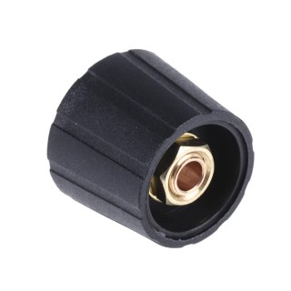 Sifam Black Nylon Potentiometer Knob 21.5 mm Diameter, 17.7 mm Height, Circular 6 mm Shaft S210006-BLK