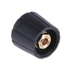 Sifam Black Nylon Potentiometer Knob 21.5 mm Diameter, 17.7 mm Height, Circular 6 mm Shaft S210006-BLK