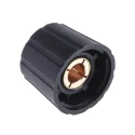 Sifam Black Nylon Potentiometer Knob 21.5 mm Diameter, 17.7 mm Height, Circular 6 mm Shaft S210006-BLK