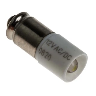 RS PRO White Indicator Lamp Single Chip 12 V AC/DC Midget Groove Base 6 mm Diameter 225-997