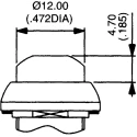 APEM IP Series Push Button Switch Latching Panel Mount 12.9 mm Cutout IP67 IPR1SAD9104