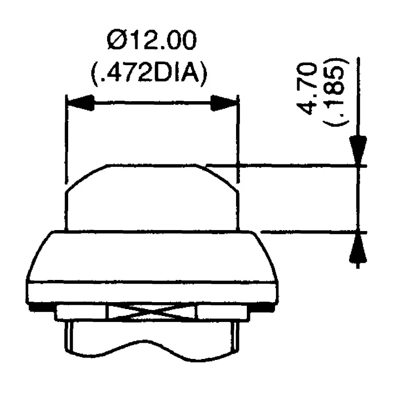 APEM IP Series Push Button Switch Latching Panel Mount 12.9 mm Cutout IP67 IPR1SAD9104