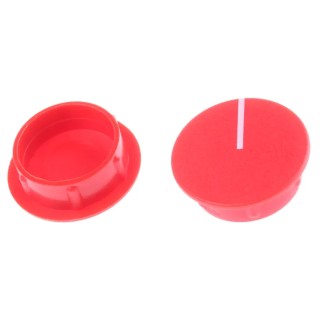 Sifam Red Nylon Potentiometer Knob Cap 21.5 mm Diameter for 6 mm Axial Shaft C211-RED