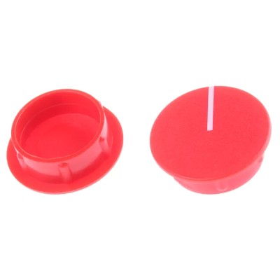 Sifam Red Nylon Potentiometer Knob Cap 21.5 mm Diameter for 6 mm Axial Shaft C211-RED