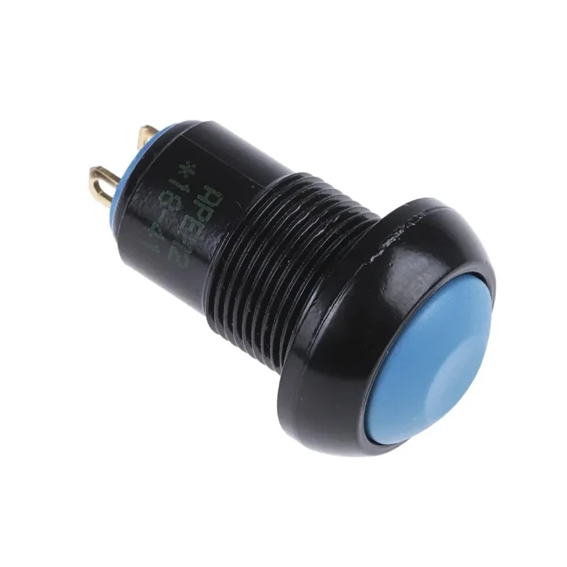 APEM IP Series Push Button Switch Latching Panel Mount 13.6 mm Cutout SPST Blue Actuator IP67 50V dc IPR1SAD1