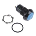 APEM IP Series Push Button Switch Latching Panel Mount 13.6 mm Cutout SPST Blue Actuator IP67 50V dc IPR1SAD1