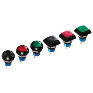 APEM IP Series Momentary Push Button Switch, Panel Mount, 12.9 mm Cutout, SPDT, IP67, 24 V dc IPR5SAD9