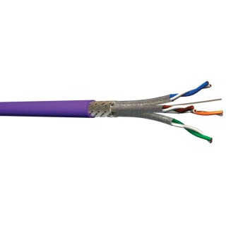 Multimedia Connect MMC Cat7 Ethernet Cable 250m Shielded Screened Purple Low Smoke Zero Halogen Cat7