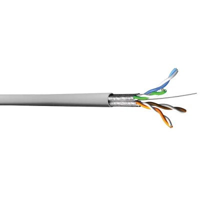 Multimedia Connect MMC Cat6 Shielded Screened Ethernet Cable, Grey PVC Jacket, 100 m Length 