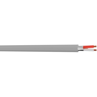 Adaltra 2 Core Telephone Cable 1 x 0.51 mm Bare Copper Conductor PVC Jacket Grey Ivory Sheath 100m SYT124G1