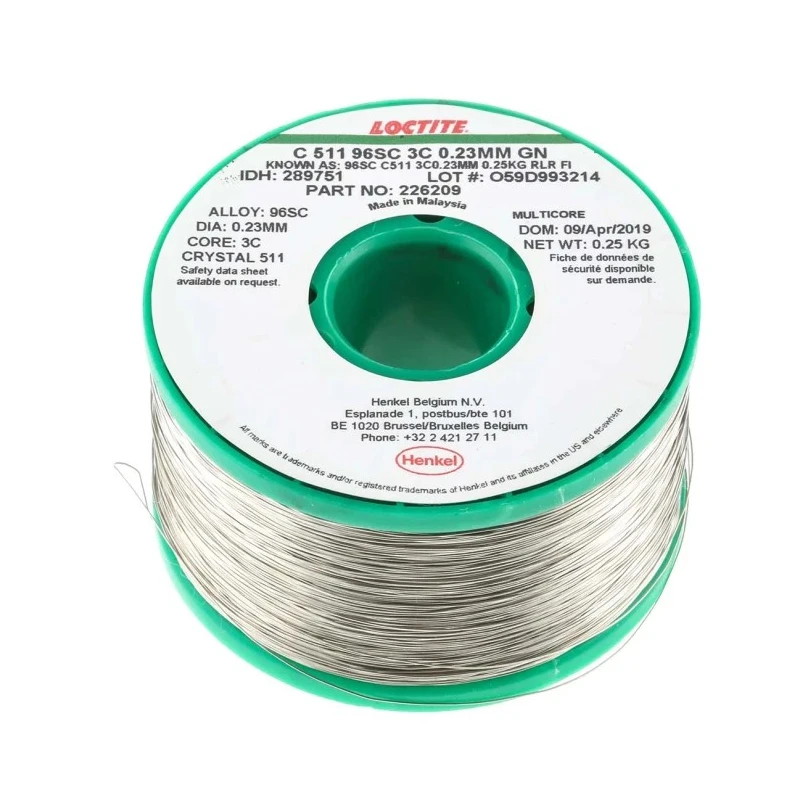 Multicore Lead Free Solder Wire 0.23 mm Diameter, 217 °C Melting Point, Activated Rosin Flux 250g Malaysia 289751