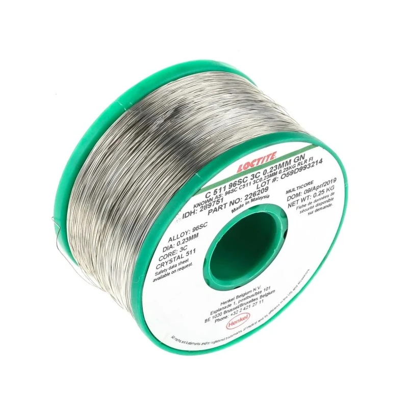 Multicore Lead Free Solder Wire 0.23 mm Diameter, 217 °C Melting Point, Activated Rosin Flux 250g Malaysia 289751