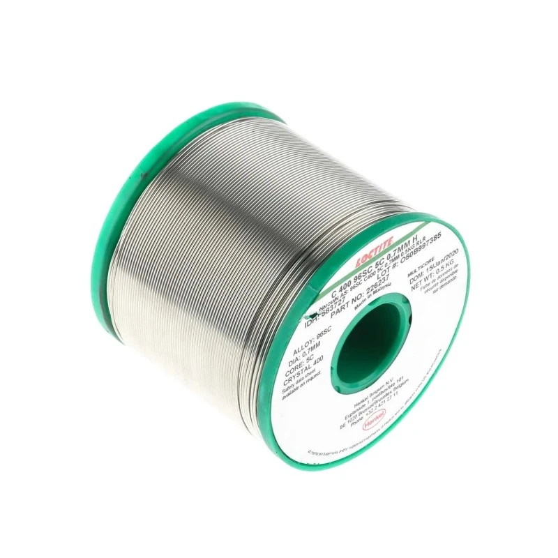 Multicore Lead Free Solder Wire 0.7 mm Diameter 217°C Melting Point Sn95.5 Ag3.8 Cu0.7 Halogen Free Flux 500g 583727