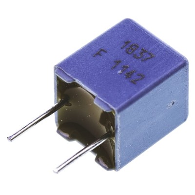 Vishay MKP 1837 Film Capacitor, ±1 % Tolerance, 68 nF Capacitance, 100 V DC & 100 V AC Rated Voltage, Through MKP1837368011