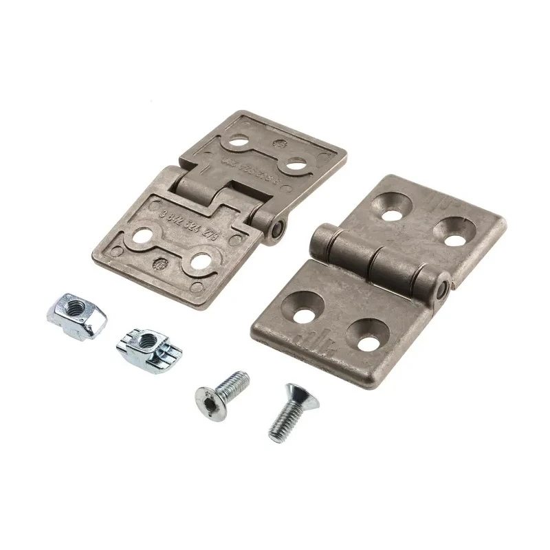 Bosch Rexroth Die Cast Aluminium Door Hinge, Nickel-Plated Finish, Compatible with 45 mm MGE Strut Profile 3842544531