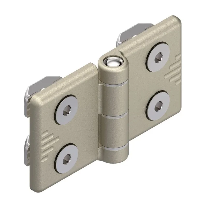 Bosch Rexroth Die Cast Aluminium Door Hinge, Nickel-Plated Finish, Compatible with 45 mm MGE Strut Profile 3842544531