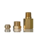 Norgren ENOTS Series Pneumatic Fitting Brass BSP Threaded-to-Tube Connection R 1/8 Male Push In 1/4 in Nickel 221250418