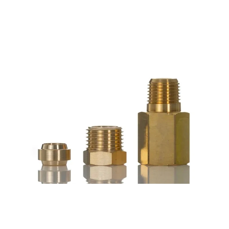 Norgren ENOTS Series Pneumatic Fitting Brass BSP Threaded-to-Tube Connection R 1/8 Male Push In 1/4 in Nickel 221250418