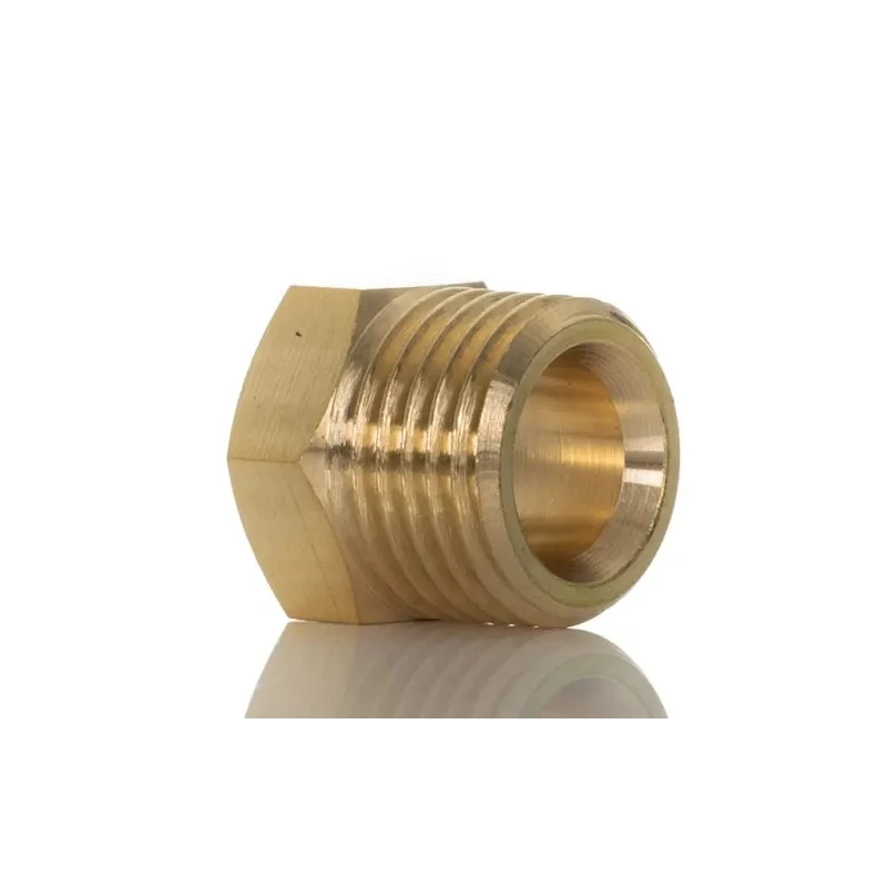 Norgren ENOTS Series Pneumatic Fitting Brass BSP Threaded-to-Tube Connection R 1/8 Male Push In 1/4 in Nickel 221250418