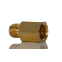 Norgren ENOTS Series Pneumatic Fitting Brass BSP Threaded-to-Tube Connection R 1/8 Male Push In 1/4 in Nickel 221250418