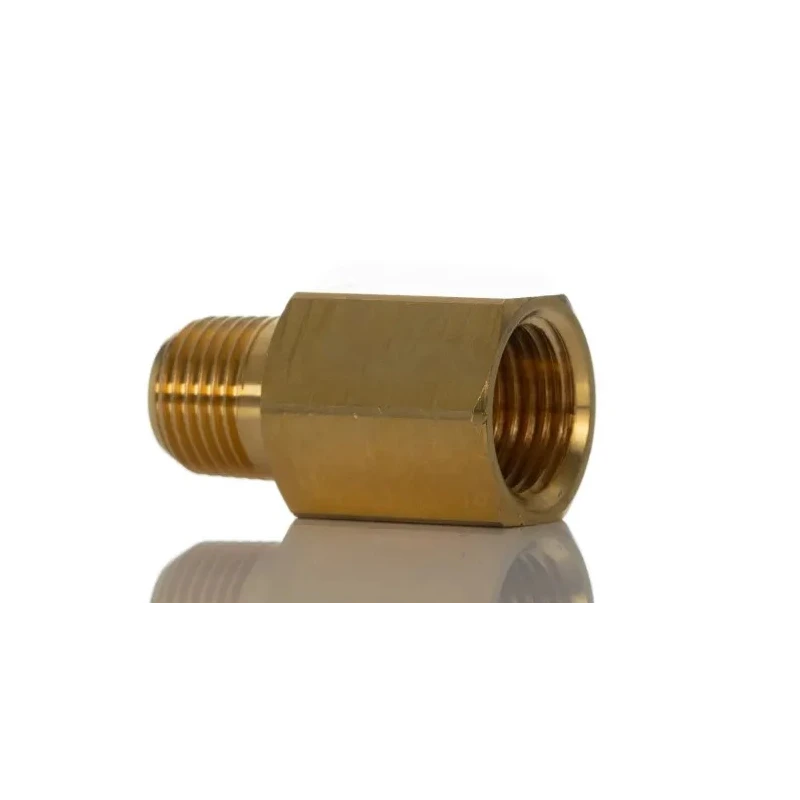 Norgren ENOTS Series Pneumatic Fitting Brass BSP Threaded-to-Tube Connection R 1/8 Male Push In 1/4 in Nickel 221250418