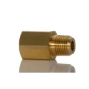 Norgren ENOTS Series Pneumatic Fitting Brass BSP Threaded-to-Tube Connection R 1/8 Male Push In 1/4 in Nickel 221250418
