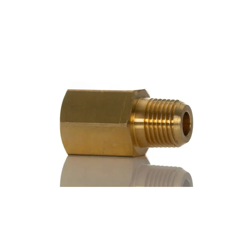Norgren ENOTS Series Pneumatic Fitting Brass BSP Threaded-to-Tube Connection R 1/8 Male Push In 1/4 in Nickel 221250418
