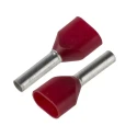 JST TWE Insulated Crimp Bootlace Ferrule Red 8 mm Pin Length 2.3 mm Pin Diameter to 18 AWG Wire Size TWE1-8