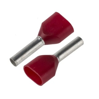 JST TWE Insulated Crimp Bootlace Ferrule Red 8 mm Pin Length 2.3 mm Pin Diameter to 18 AWG Wire Size TWE1-8