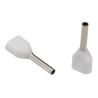 JST Insulated Crimp Bootlace Ferrule 8 mm Pin Length 1.5 mm Pin Diameter White 20 AWG Wire Size TWE0.5-8