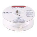 Klinger White PTFE Tape, 8 m Length x 10 mm Width x 3 mm Thickness with Polytetrafluoroethylene Material SEA1030008BR
