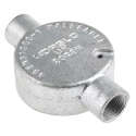 RS PRO Galvanised Steel Conduit Fitting, 20 mm Nominal Size, M4 Thread, Black 228-895