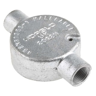 RS PRO Galvanised Steel Conduit Fitting, 20 mm Nominal Size, M4 Thread, Black 228-895