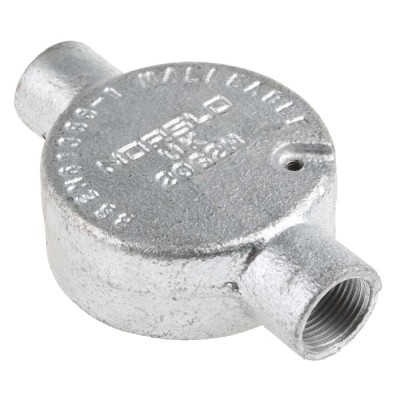 RS PRO Galvanised Steel Conduit Fitting, 20 mm Nominal Size, M4 Thread, Black 228-895