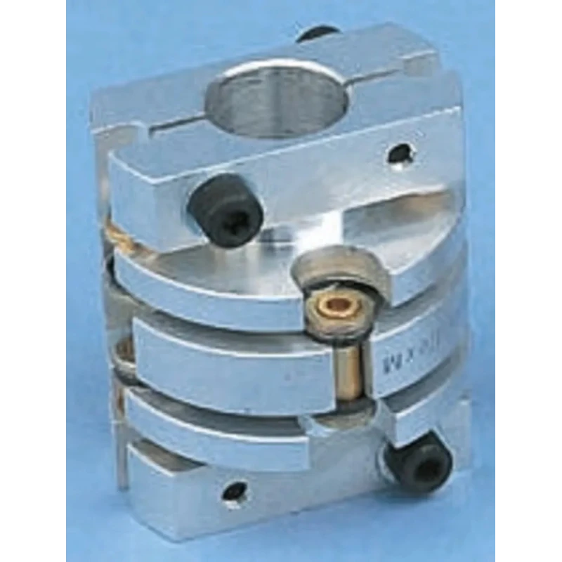 Huco Aluminum Alloy Clamp Style Flexible Coupler 25.6 mm OD, 36.1 mm Length, 6 mm Bore Flex-M Series 470.26.2224