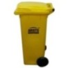 Aristo Yellow Plastic Wheeled Dustbin
