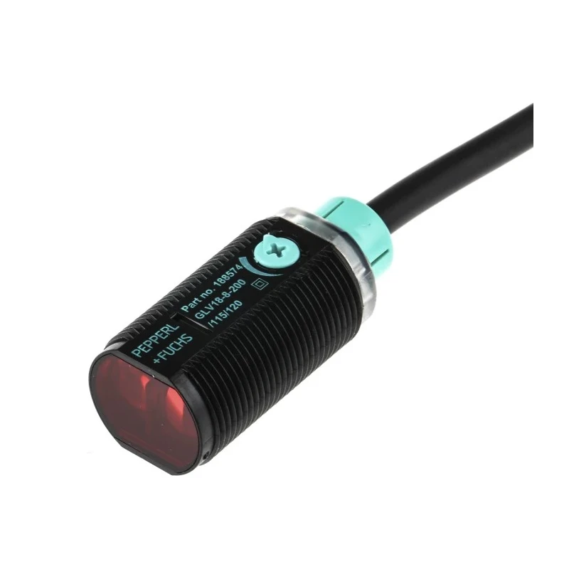 Pepperl + Fuchs Diffuse Photoelectric Sensor Barrel Sensor 200 mm Detection Range PNP Output IP67 GLV18-8-200/115/120
