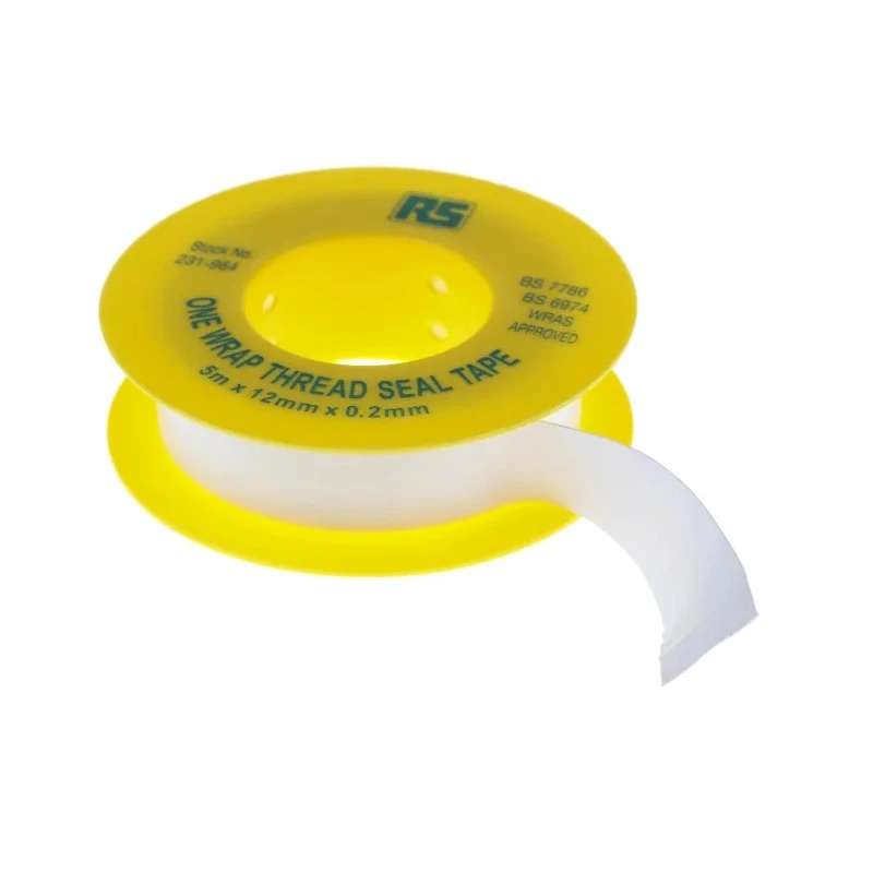 RS PRO White PTFE Thread Seal Tape 12mm Width x 0.2mm Thickness x 5m Length 231-964